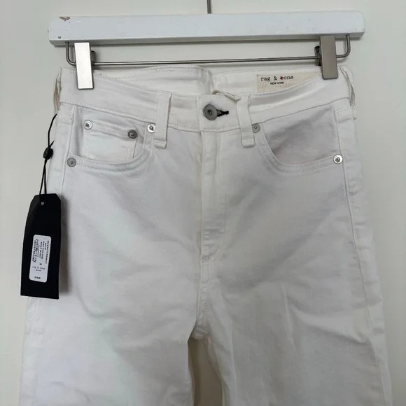 rag & bone Nina High-Rise Ankle Skinny Jeans White - Picture 3 of 4